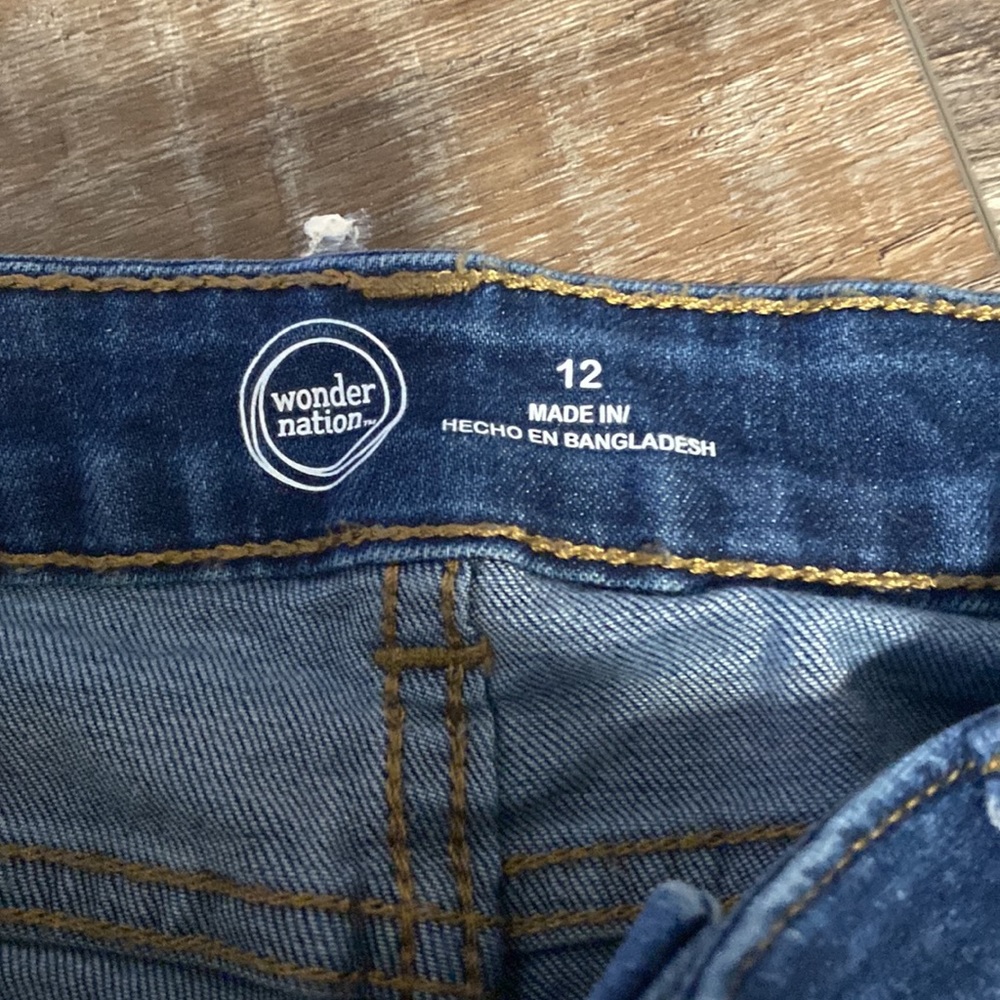 wonder nation dark blue jean shorts. - Picture 2 of 3